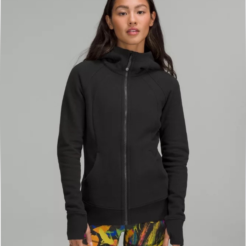 lululemon athletica Scuba Full-Zip Hoodie Black Sz 8